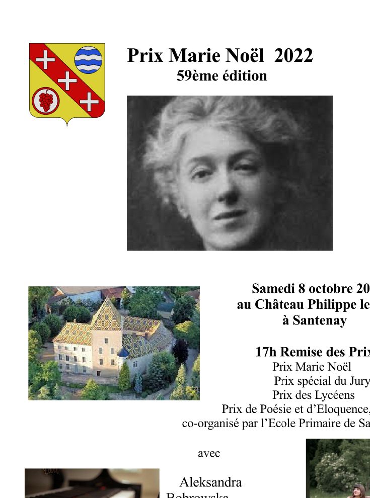 Programme du prix MARIE NOEL 2022